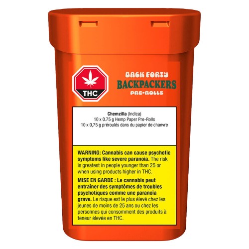 Back Forty - Backpackers Pre-Roll - Chemzilla