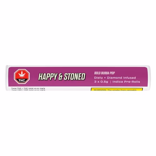Happy & Stoned - Bold Bubba Pop Disty + Diamond Infused Pre-Roll
