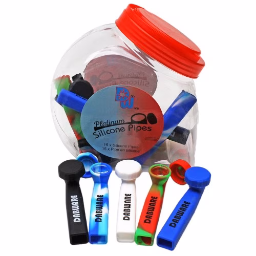 DABWARE SILICONE PIPE LONG W/GLASS BOWL