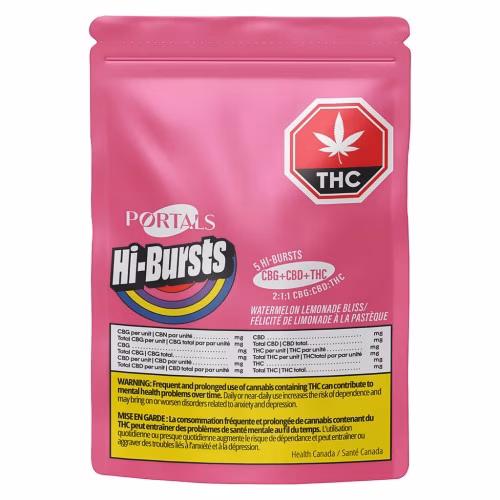 Portals Hi-Bursts - Watermelon Lemonade Bliss 2:1:1 CBG:CBD:THC