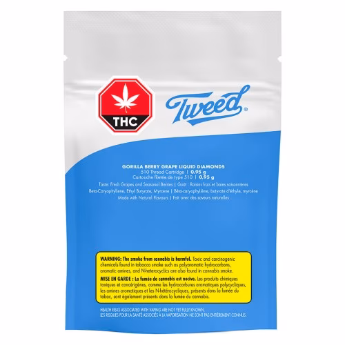 Tweed - Gorilla Berry Grape Liquid Diamonds 510 Thread Cartridge