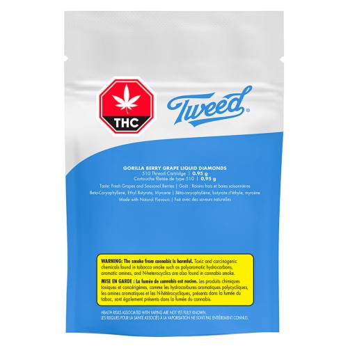 Tweed - Gorilla Berry Grape Liquid Diamonds 510 Thread Cartridge