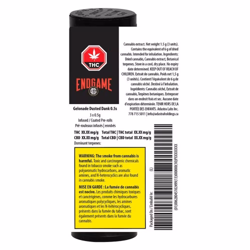 Endgame - Gelonade Dusted Dank 0.5s Infused Pre-Roll