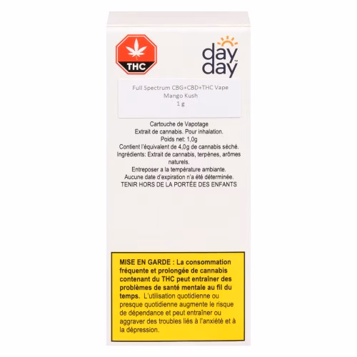dayday - Full Spectrum CBG+CBD+THC Vape 510 Thread Cartridge