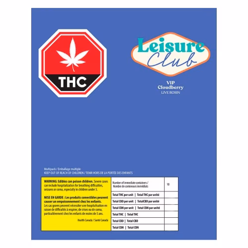 Leisure Club - Cloudberry Live Rosin VIP - Indica Multi Pack