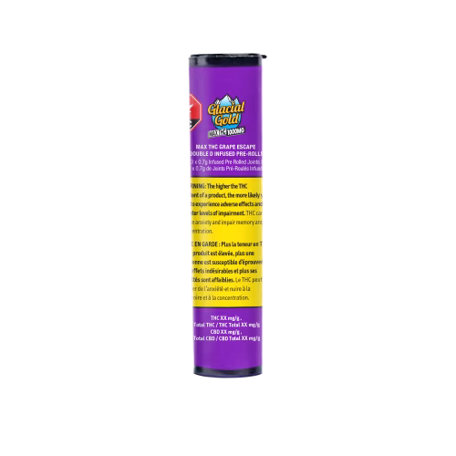 Glacial Gold - MAX THC Grape Escape Double D Infused
