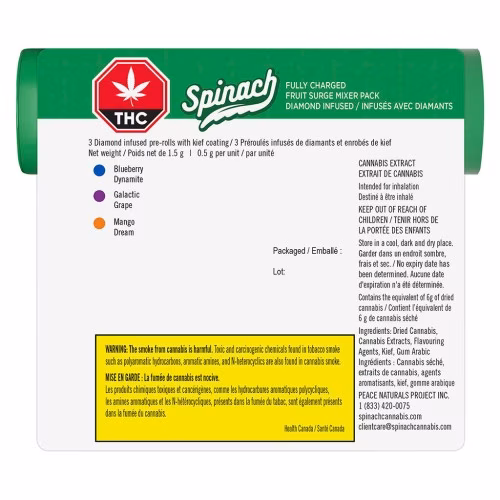Spinach - Fully Charged Fruit Surge Mixer Pack Infused