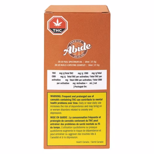 Abide - 20:10 THC:CBD Full Spectrum Oil