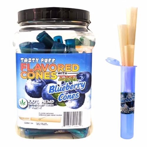 TASTY PUFFS FLAVORED 3 CONES BLUEBERRY