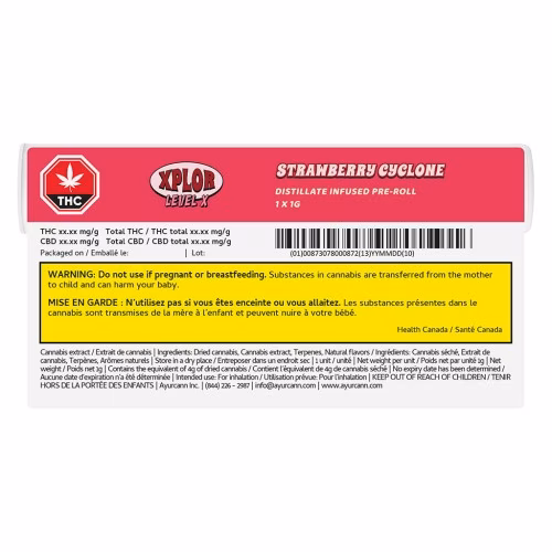 XPLOR Level X - Strawberry Cyclone Distillate Infused Pre-roll