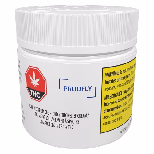 Proofly - Full Spectrum CBG + CBD + THC Relief Cream