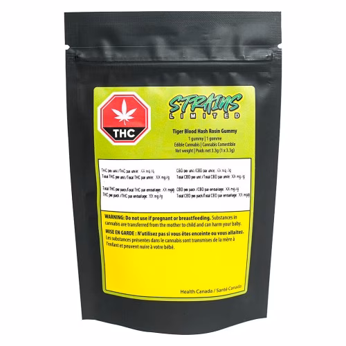Strains Limited - Tiger Blood Hash Rosin Gummy