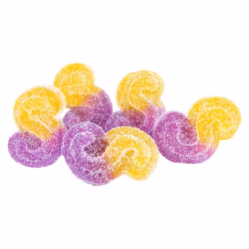Peach Passionfruit 1:1:1 Gummies (CBN:CBD:THC)