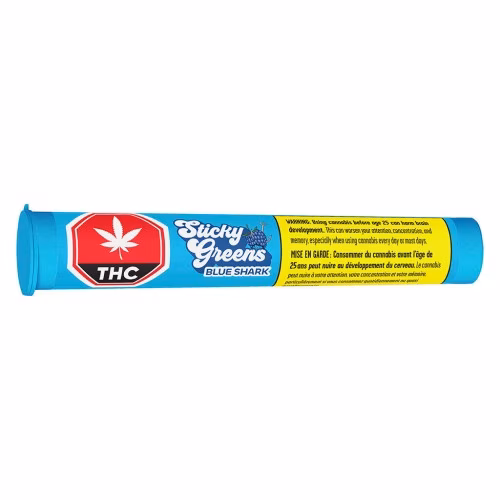 Sticky Greens - Diamond Coated Infused Pre-Roll – Blue Shark