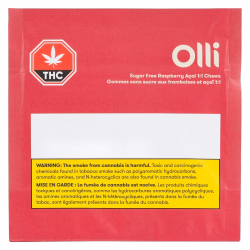 Olli - Sugar Free Raspberry Acai 1:1 Soft Chews