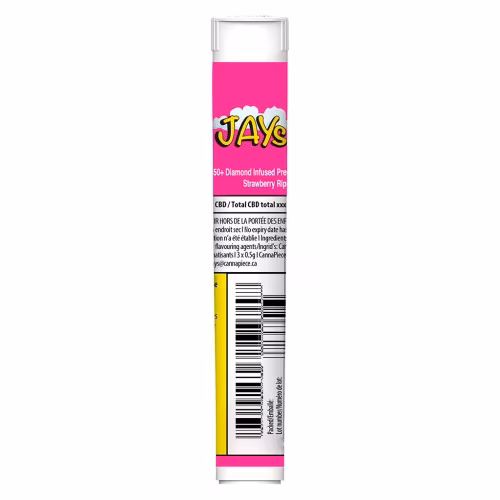 Jays - High Potency 50+ Diamond Infused Strawberry Ripple Pre-Rolls