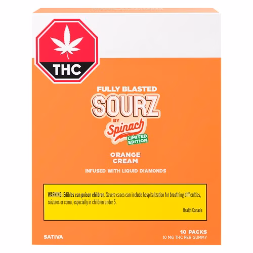 SOURZ by Spinach - Fully Blasted Orange Cream Gummies Limited Edition (Multi-pack of 10)