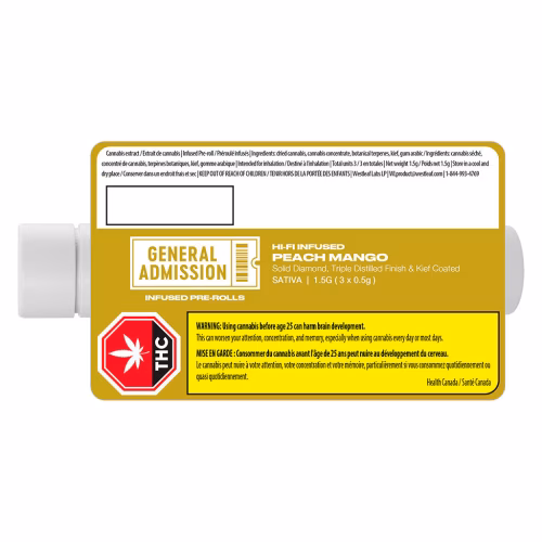 General Admission - Peach Mango Hi-Fi Infused Pre-Roll