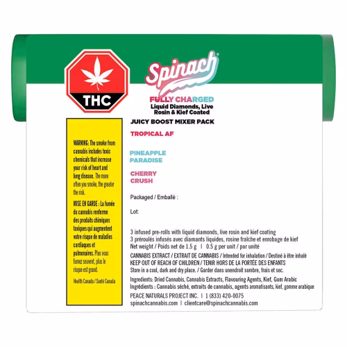 Spinach - Fully Charged Juicy Boost Mixer Pack Infused Pre-Roll