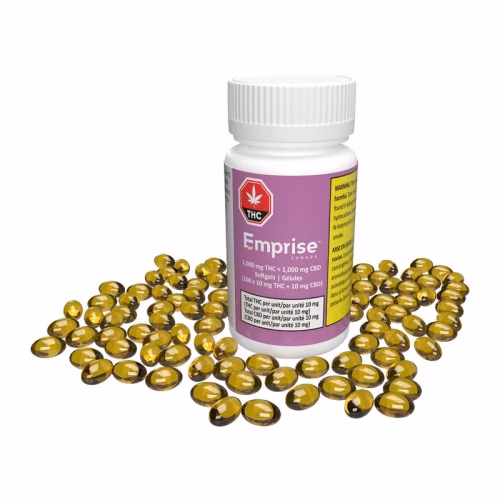 1000 THC + 1000 CBD Softgels
