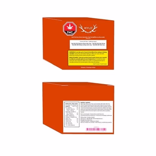 Wyld - Real Fruit Sour Cherry Soft Chews (Multi-pack of 10)