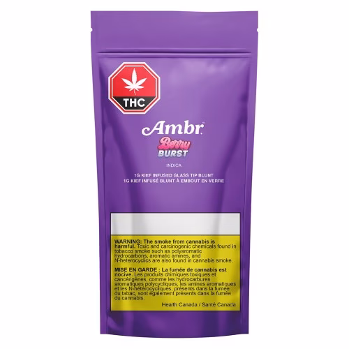Ambr - Indica Berry Burst Kief Infused Glass Tip Blunt