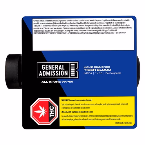 General Admission - Tiger Blood Liquid Diamond All-In-One Vape