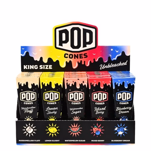POP CONES KING SIZED UNBLEACHED MARSHMELLOW FLUFF 3PK