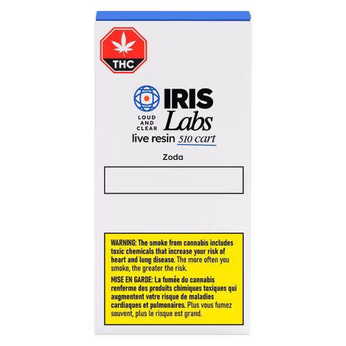 IRIS Labs - ZODA 100% Live Resin 510 Thread Cartridge