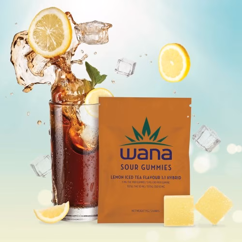 Wana - Lemon Iced Tea Flavour 1:1 Hybrid Gummies