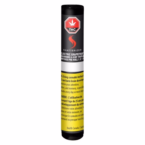 Shatterizer - Electric Grapefruit Shatter Diamonds & Kief Infused Pre-Roll