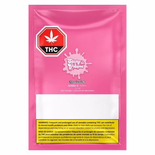 Sticky Greens - Bubba G - Liquid Diamonds 510 Thread Cartridge