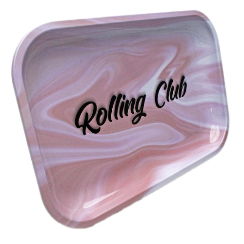Rolling Club Medium Pink Swirl Rolling Tray