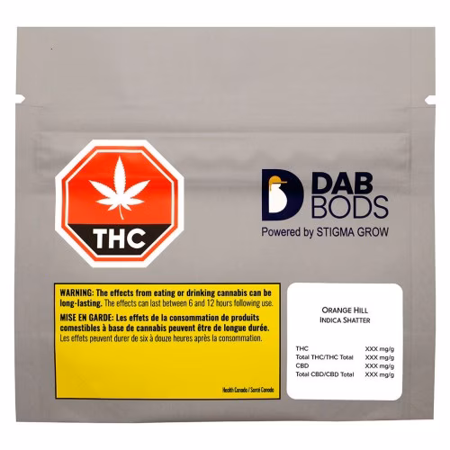 Dab Bods - Orange Hill Indica Shatter