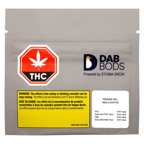 Dab Bods - Orange Hill Indica Shatter