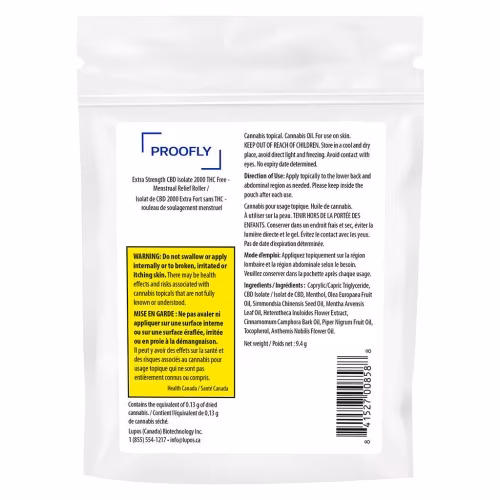 Proofly - Extra Strength CBD Isolate 2000 THC Free-Menstrual Relief