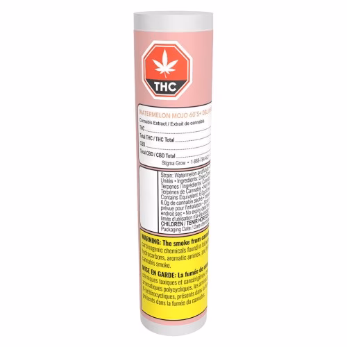 Dab Bods - Watermelon Mojo 60's+ Dbl Infused Pre-roll
