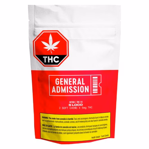 General Admission - 5 Loco THC Soft Chews (1:0)