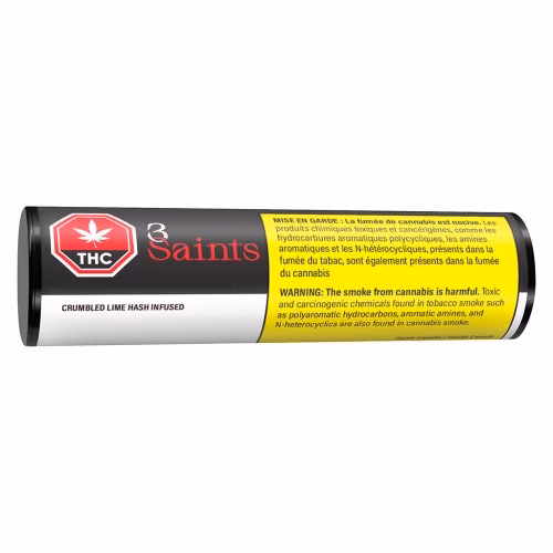3Saints - Crumbled Lime Hash Infused Pre-roll (solventless)
