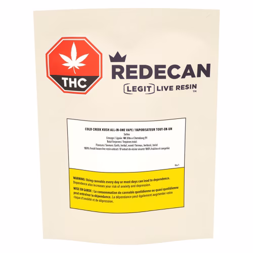 Redecan - Legit Live Resin Cold Creek Kush All-In-One Vape