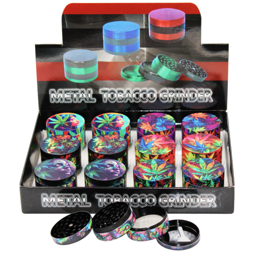 Grinders - Metal Grinder - MJ Leaves - 50mm