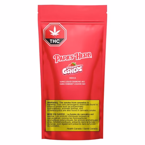 Papa's Herb - Indica Strawberry Gshers Saucy Diamond Disposable