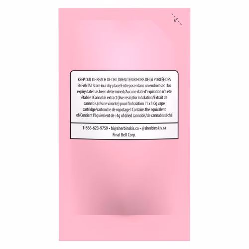 Sherbinskis - Pink Sherbs Live Resin 510 Thread Cartridge