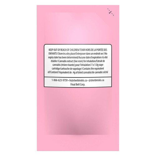 Sherbinskis - Pink Sherbs Live Resin 510 Thread Cartridge