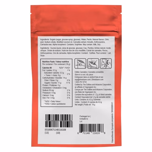 SHRED'EMS - Guava Lime Go-Time 1:1 THC:THCv Soft Chews