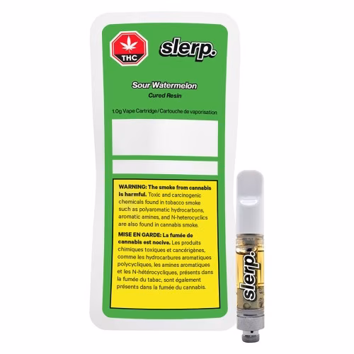 slerp. - Sour Watermelon Cured Resin 510 Vape Cartridge