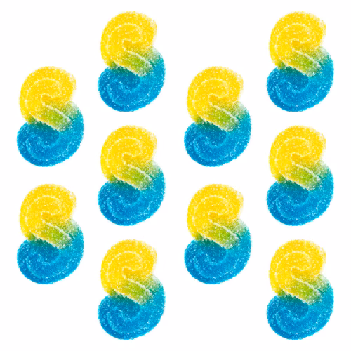 Fully Blasted Blue Raspberry Lemonade Live Resin Sativa Gummies (Multi-pack of 10)