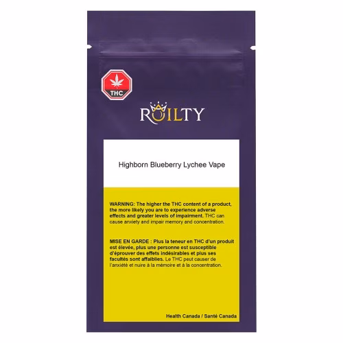 Roilty Concentrates - Highborn Blueberry Lychee Distillate 510 Thread Cartridge