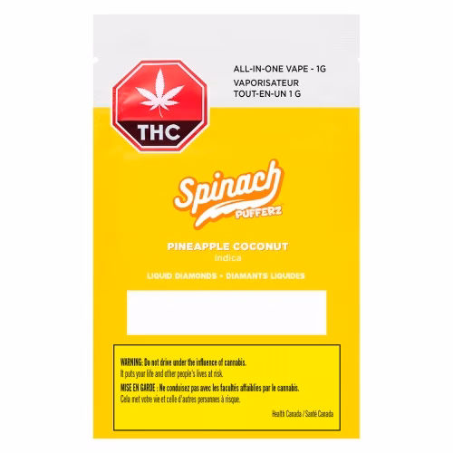 Spinach - Pufferz - Pineapple Coconut All-in-One Liquid Diamonds Vape