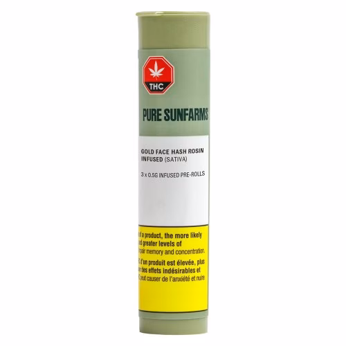 Pure Sunfarms - Gold Face Hash Rosin Infused Pre-Roll